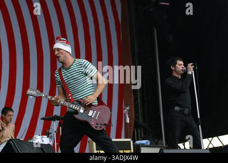 16 août 2005 ; Budapest, HONGRIE ; les BEATSTEAKS se produisent en concert au Festival Sziget annuel à Budapest, Hongrie. (Crédit image : NorthFoto/ZUMAPRESS.com) Banque D'Images