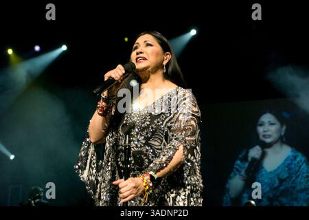 20 septembre 2008 - Los Angeles, Californie, États-Unis - la chanteuse pop mexicaine Ana GABRIEL se produit en concert au Gibson Amphitheater de Los Angeles samedi soir (crédit image : Leopoldo Pena/ZUMAPRESS.com) Banque D'Images