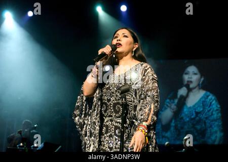 20 septembre 2008 - Los Angeles, Californie, États-Unis - la chanteuse pop mexicaine Ana GABRIEL se produit en concert au Gibson Amphitheater de Los Angeles samedi soir (crédit image : Leopoldo Pena/ZUMAPRESS.com) Banque D'Images