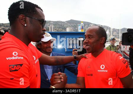 De gauche à droite) : P Diddy / Puff Daddy / Sean Combes (crédit image : Sutton Motorsports/ZUMAPRESS.com) Banque D'Images