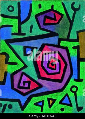 Heroic Roses, 1938 – Paul Klee Illustration de Vecteur