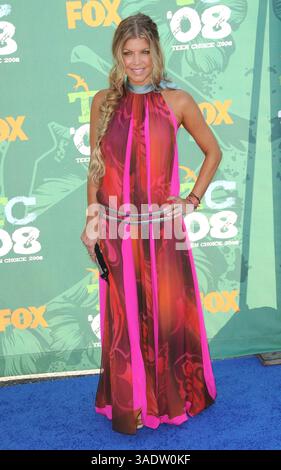 03 août 2008 - Los Angeles, Californie, États-Unis - chanteur FERGIE aux Teen Choice Awards 2008 qui se sont tenus à l'Universal Amphitheater (image crédit : Jeff Frank/ZUMAPRESS.com) Banque D'Images