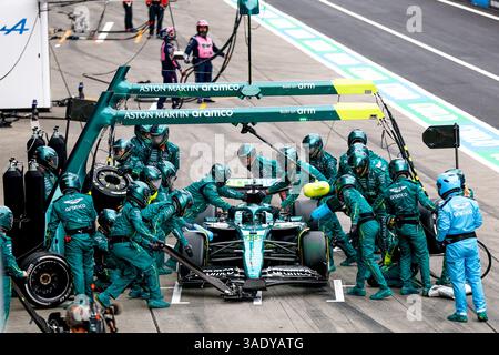 18 STROLL lance (CAN), Aston Martin F1 Team AMR25, action lors du Grand Prix du Japon Lenovo de formule 1 2025, 3ème manche du Championnat du monde FIA de formule 1 2025 du 4 au 6 avril 2025 sur le circuit de Suzuka, à Suzuka, au Japon Banque D'Images