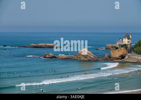 BIARRITZ, FRANCE - 17 SEPTEMBRE 2019 : Villa Belza Palace sur la côte, pays Basque en France Banque D'Images
