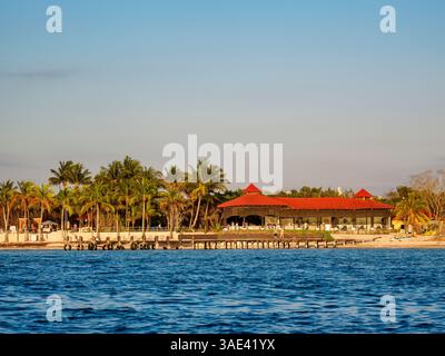 Côte ouest au coucher du soleil, île de Cozumel, État de Quintana Roo, Mexique Banque D'Images