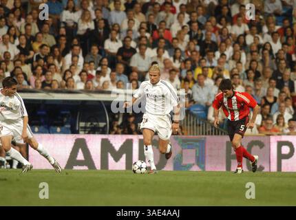 23 septembre 2003 ; Madrid, Espagne ; le Real Madrid bat Rivr 3-1. La star du football DAVID BECKHAM en action à Bernabeu.. (Image de crédit : Remi Agency/ZUMAPRESS.com) Banque D'Images