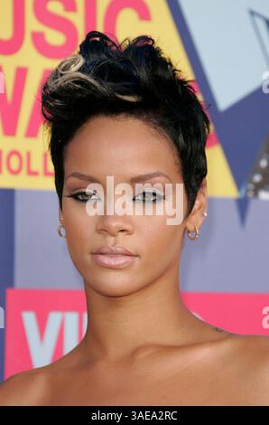 07 septembre 2008 - Hollywood, Californie, États-Unis - RIHANNA arrive aux MTV Video Music Awards 2008 aux Paramount Studios (image crédit : Lisa O'Connor/ZUMAPRESS.com) Banque D'Images