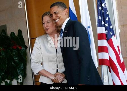 23 juil. 2008 - Jérusalem, Israël - Ministre israélien des Affaires étrangères TZIPI LIVNI (crédit image : PROPA images/ZUMAPRESS.com) Banque D'Images