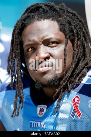 11 septembre 2011 : Tennessee Titans attaque défensive Sen'Derrick Marks (#94) pendant le match NFL entre les Titans du Tennessee et les Jaguars de Jacksonville à EverBank Field à Jacksonville, Floride. Les Jaguars ont battu les Titans 16-14. Daniel Goncalves/CSM. (Crédit image : © Daniel Goncalves/Cal Sport Media/ZUMAPRESS.com) Banque D'Images