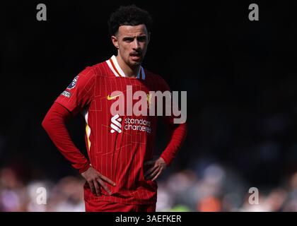 Londres, Royaume-Uni. 6 avril 2025. Curtis Jones de Liverpool lors du match Fulham vs Liverpool premier League à Craven Cottage, Londres. Le crédit photo devrait se lire : Paul Terry/Sportimage crédit : Sportimage Ltd/Alamy Live News Banque D'Images