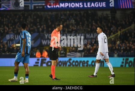 Morgan Rogers en action lors du match du groupe 16 de la Ligue des Champions de l'UEFA 2024 entre le Club Brugge et l'Aston Villa, Jan Breydel Stadium, 4 mars 2025 avec : Morgan Rogers où : Brugge, Belgique quand : 04 mars 2025 crédit : Anthony Stanley/WENN Banque D'Images