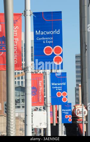 09 janvier 2007 - San Francisco, Californie, États-Unis - affiche publicitaire pour MacWorld 2007 au Moscone Center. (Crédit image : © Jerome Brunet/ZUMAPRESS.com) Banque D'Images