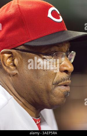 18 août 2011 - Washington, DC, États-Unis - Dusty Baker (12 ans), entraîneur des Cincinnati Reds, au Nationals Park à Washington, D.. C, jeudi 18 août 2011. (Crédit image : © Harry E. Walker/MCT/MCT/ZUMAPRESS.com) Banque D'Images
