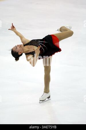 05 nov. 2011 ; Shanghai, CHINE ; Zhu Qiuying de Chine se produit dans le programme de patinage libre féminin pendant le Grand Prix ISU de patinage artistique 2011.(image crédit : © Tongzhou Zhang/Osports via ZUMA Wire) Banque D'Images