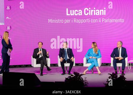 Vérone, Italie. 06 avril 2025. Samuel chantant pendant le - Subsonica Club Tour 2025, au Gran Teatro Geox à Padoue, Italie, le 13 mars 2025 pendant Vinitaly, reportage à Vérone, Italie, 06 avril 2025 crédit : Agence photo indépendante/Alamy Live News Banque D'Images