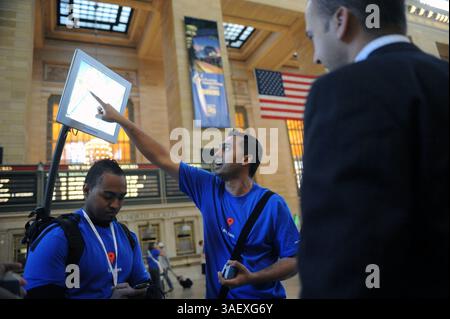 23 septembre 2008 - Manhattan, New York, États-Unis - Google représentants font une démonstration du service en tant que Metropolitan Transportation Authority (crédit image : Bryan Smith/ZUMAPRESS.com) Banque D'Images