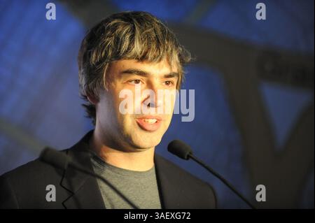 Sep 23, 2008 - Manhattan, New York, États-Unis - LARRY, co-fondateur de Google PAGE parle comme la Metropolitan Transportation Authority (image crédit : Bryan Smith/ZUMAPRESS.com) Banque D'Images