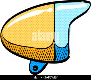 Icône demi-teinte de lampe frontale de bicyclette illustration vectorielle de couleur dessinée à la main Illustration de Vecteur