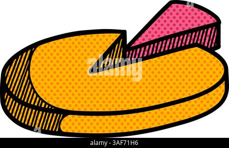 Icône de graphique circulaire symbole d'entreprise illustration vectorielle de couleur demi-teinte Illustration de Vecteur