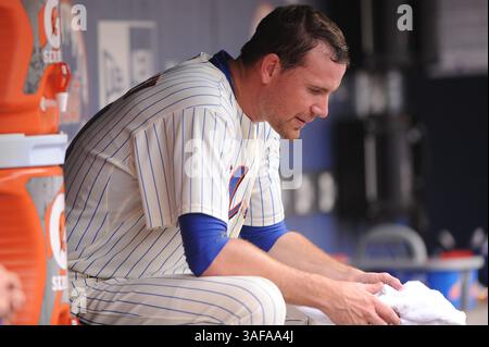 10 juillet 2010 - Flushing, N. Y, États-Unis d'Amérique - 10 juillet 2010 : lanceur Mike Pelfrey des New York mets (image de crédit : SGM/ZUMAPRESS.com) Banque D'Images