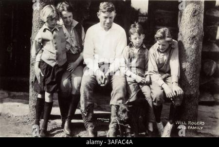 01 juin 1925 ; Hollywood, Californie, États-Unis ; 1925, PHOTO : WILL ROGERS, ENSEMBLE, FAMILIES (RÉEL). (Crédit image : Austral/ZUMAPRESS.com) Banque D'Images