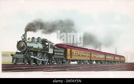 L'Empire Express, train de locomotives du New York Central Railroad, environ 1908 cartes postales. Photo Electrotype Co photo Banque D'Images