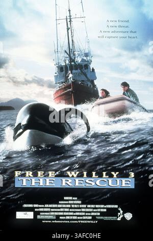 27 novembre 2001 ; Hollywood, Californie, États-Unis ; les acteurs JASON JAMES RICHTER et AUGUST SCHELLENBERG reprennent les rôles qu'ils ont créés dans le premier 'Free Willy' dans 'Free Willy 3 : The Rescue'. (Image de crédit : ZUMA Press/ZUMAPRESS.com) Banque D'Images