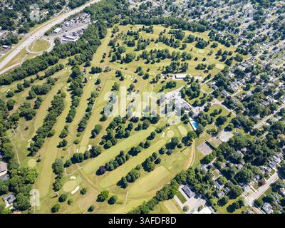 Octagon Earthworks, UNESCO, Moundbuilders Country Club golf course, Newark, Ohio, États-Unis Banque D'Images