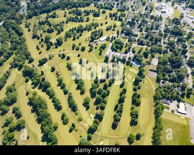 Octagon Earthworks, UNESCO, Moundbuilders Country Club golf course, Newark, Ohio, États-Unis Banque D'Images