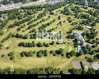 Octagon Earthworks, UNESCO, Moundbuilders Country Club golf course, Newark, Ohio, États-Unis Banque D'Images