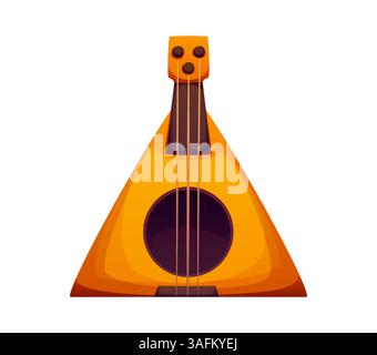 Police musicale de dessin animé lettre A, police d'instrument de musique, type drôle de divertissement, alphabet anglais ressemblent à balalaïka, combine typographie et musique, évoquant une esthétique ludique, artistique et culturelle Illustration de Vecteur