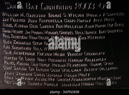 1- noms Lightning de Tampa Bay sur la Coupe Stanley. (Crédit image : St Petersburg Times/ZUMAPRESS.com) Banque D'Images