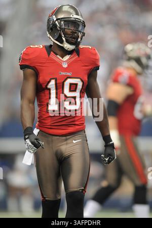 23 septembre 2012 : Mike Williams, receveur des Buccaneers de Tampa Bay #19 lors d'un match de football NFL entre les Buccaneers de Tampa Bay et les Cowboys de Dallas au Cowboys Stadium d'Arlington, TX Dallas a battu Tampa Bay 16-10 (crédit image : © Albert Pena/Cal Sport Media/ZUMAPRESS.com) Banque D'Images