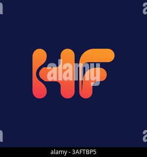 modèle de logo lettre hm ou mh. design audacieux et couleurs éclatantes. Idéal pour le branding, les projets créatifs et l'inspiration de design. Illustration de Vecteur