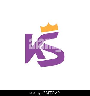 Vecteur de modèle de logo de lettre KS ou SK Illustration de Vecteur