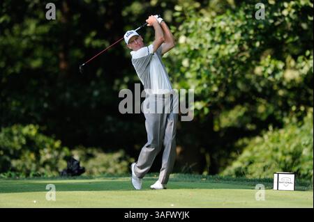 28 juin 2012 - Jim Furyk joue le quatorzième lors du premier tour au AT&T National au Congressional Country Club de Bethesda MD. (Crédit image : © John Middlebrook/Cal Sport Media/ZUMAPRESS.com) Banque D'Images
