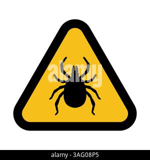 Coche signe d'avertissement symbole de danger triangulaire jaune Illustration de Vecteur