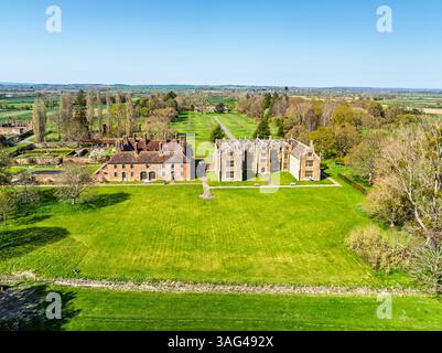 Barrington court and Gardens d'un drone, Ilminster, Somerset, Angleterre Banque D'Images