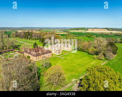 Barrington court and Gardens d'un drone, Ilminster, Somerset, Angleterre Banque D'Images