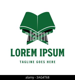 Simple minimaliste Saint Qur'an Livre pour l'éducation ou la religion icône logo Design vecteur Illustration de Vecteur