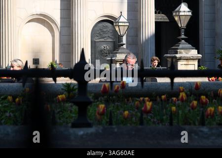 Ville de Londres, Royaume-Uni. 8 avril 2025. Trump USA tarifs, avec des marchés volatils. Banque d'Angleterre. Credit : Matthew Chattle/Alamy Live News Banque D'Images