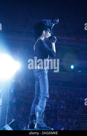 09 oct. 2009 - Athènes, Grèce - le chanteur BILL KAULITZ du groupe allemand Tokio Hotel se produit en direct pendant la journée MTV (Credit image : Aristidis Vafeiadakis/ZUMAPRESS.com) Banque D'Images