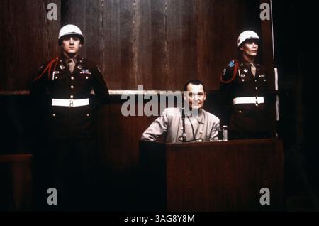 20 février 1946 - Nuremberg, Allemagne - le maréchal allemand HERMANN GOERING sous surveillance lors de sa course pour crimes contre l'humanité au Palais de Justice de Nuremberg, Allemagne. (Crédit image : © Planetpix via ZUMA Wire) Banque D'Images