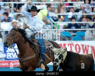 21 juin 2012 - Reno, Nevada, États-Unis - le rodéo Russell Cardoza de Terrebonne, OR participe au rodéo de Reno à Reno, Nevada, Nevada, États-Unis. (Crédit image : © Matt Cohen/ZUMAPRESS.com) Banque D'Images