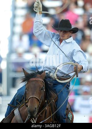 21 juin 2012 - Reno, Nevada, États-Unis - le rodéo Russell Cardoza de Terrebonne, OR participe au rodéo de Reno à Reno, Nevada, Nevada, États-Unis. (Crédit image : © Matt Cohen/ZUMAPRESS.com) Banque D'Images
