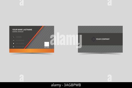 Propre modèle élégant de carte de visite moderne et professionnel Illustration de Vecteur