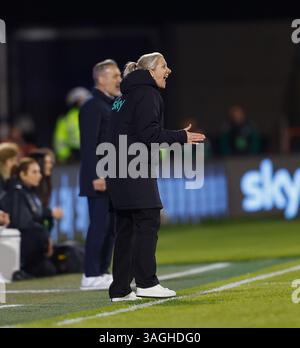 8 avril 2025 ; Tallaght Stadium, Dublin, Irlande : Women Nations League International Football, République d'Irlande contre Grèce ; Carla Ward Ireland manager Banque D'Images