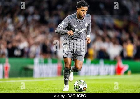 Londres, Royaume-Uni. 08 avril 2025. Rodrygo de Madrid lors du match de l'UEFA Champions League entre Arsenal et le Real Madrid au stade Emirates de Londres, Angleterre 900/cordon Press Credit : CORDON Press/Alamy Live News Banque D'Images