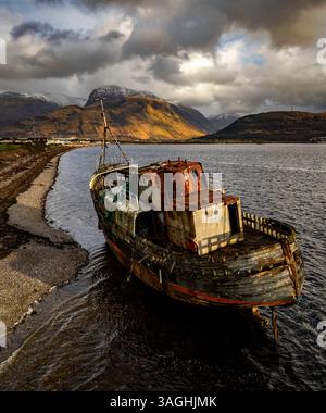 Ancienne épave de Corpach près de Fort William, Écosse, Royaume-Uni Banque D'Images