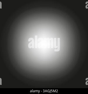 Lumière centrale brillante. Mise au point blanche radiale. Forme transparente vectorielle. Cercle de dégradé souple. Illustration de Vecteur